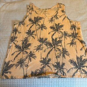 Men’s Goodfellow & Co Orange and Black Palm Tank Top